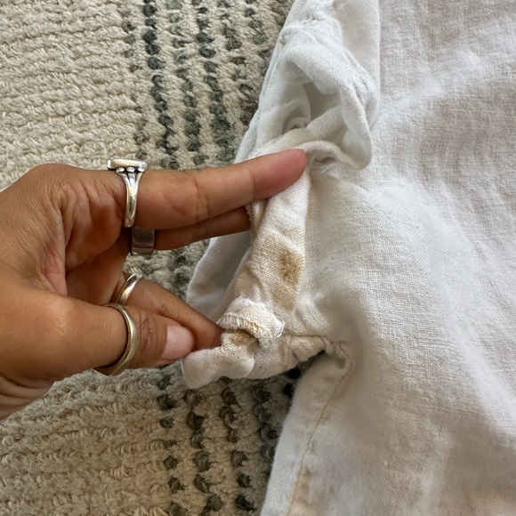 White linen button up - Picture 2 of 3